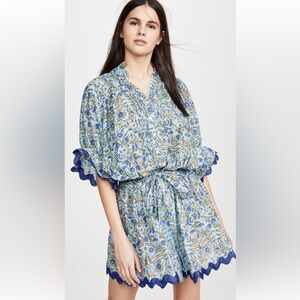Juliet Dunn Temple Flower Blouson Dress